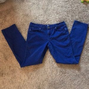 DKNY Soho Skinny bright blue jeans.